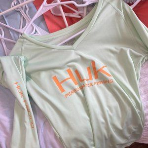 Womens V-neck HUK long sleeve